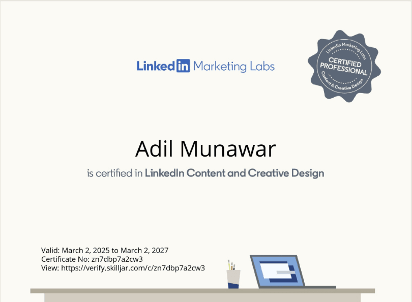 LinkedIn Content and Creative Design Certificate