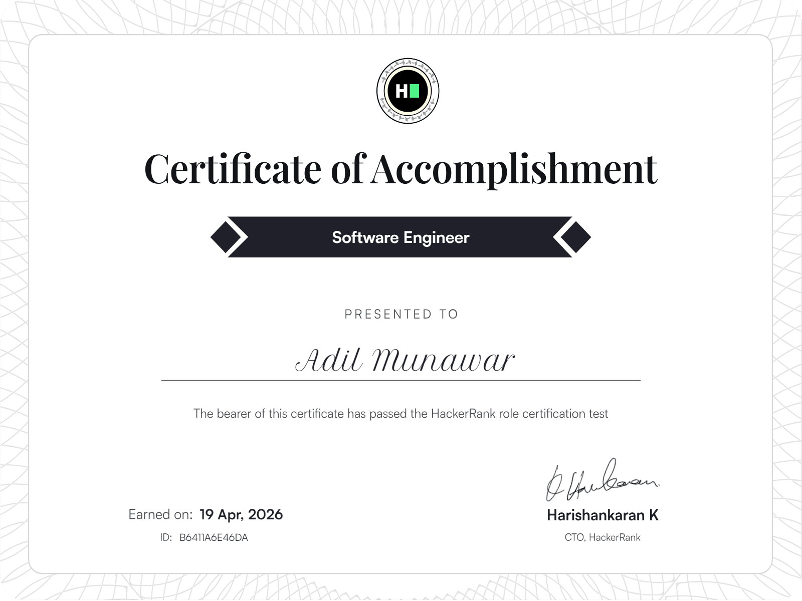 HackerRank Software Engineer
